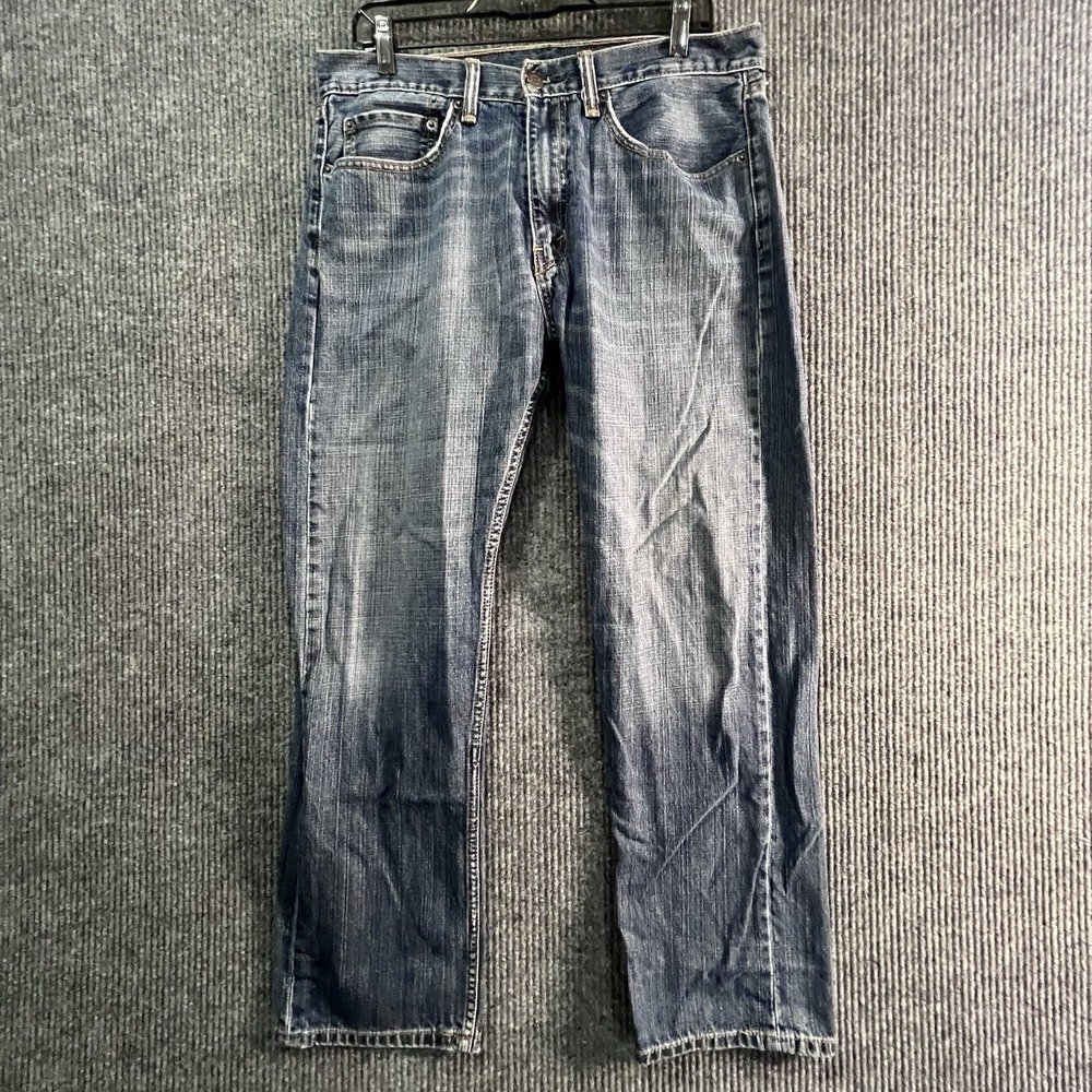 Levi's 505 Regular Fit Jeans Mens 34x30 Medium Stonewash Blue 005054891